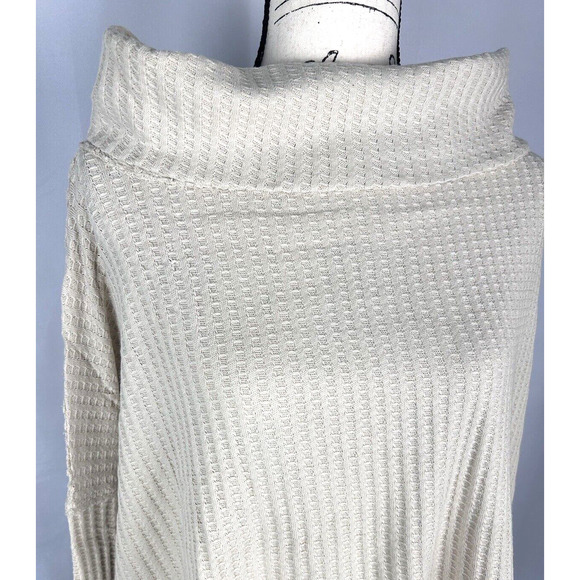 NWT Free People Juicy Long Sleeve Cowl Neck Oversized Beige Sweater Sz Medium - Picture 4 of 7